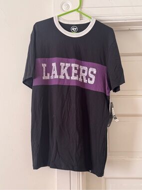 '47 Los Angeles Lakers Black & Purple Short Sleeve Tee